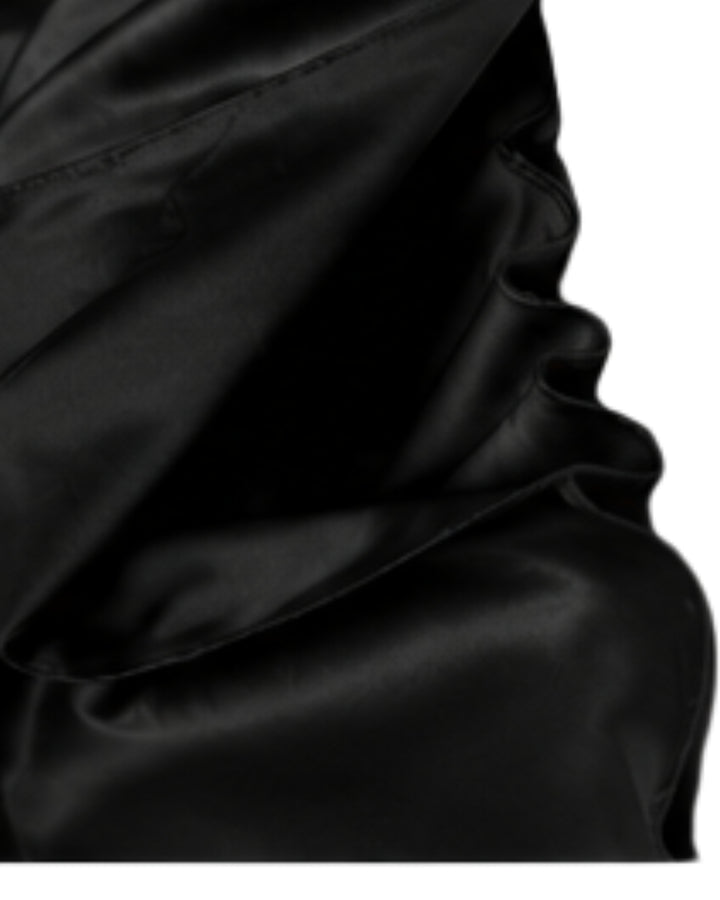 Luna Satin Lace-Up Maxi Dress