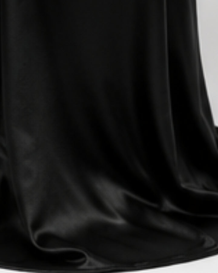 Luna Satin Lace-Up Maxi Dress