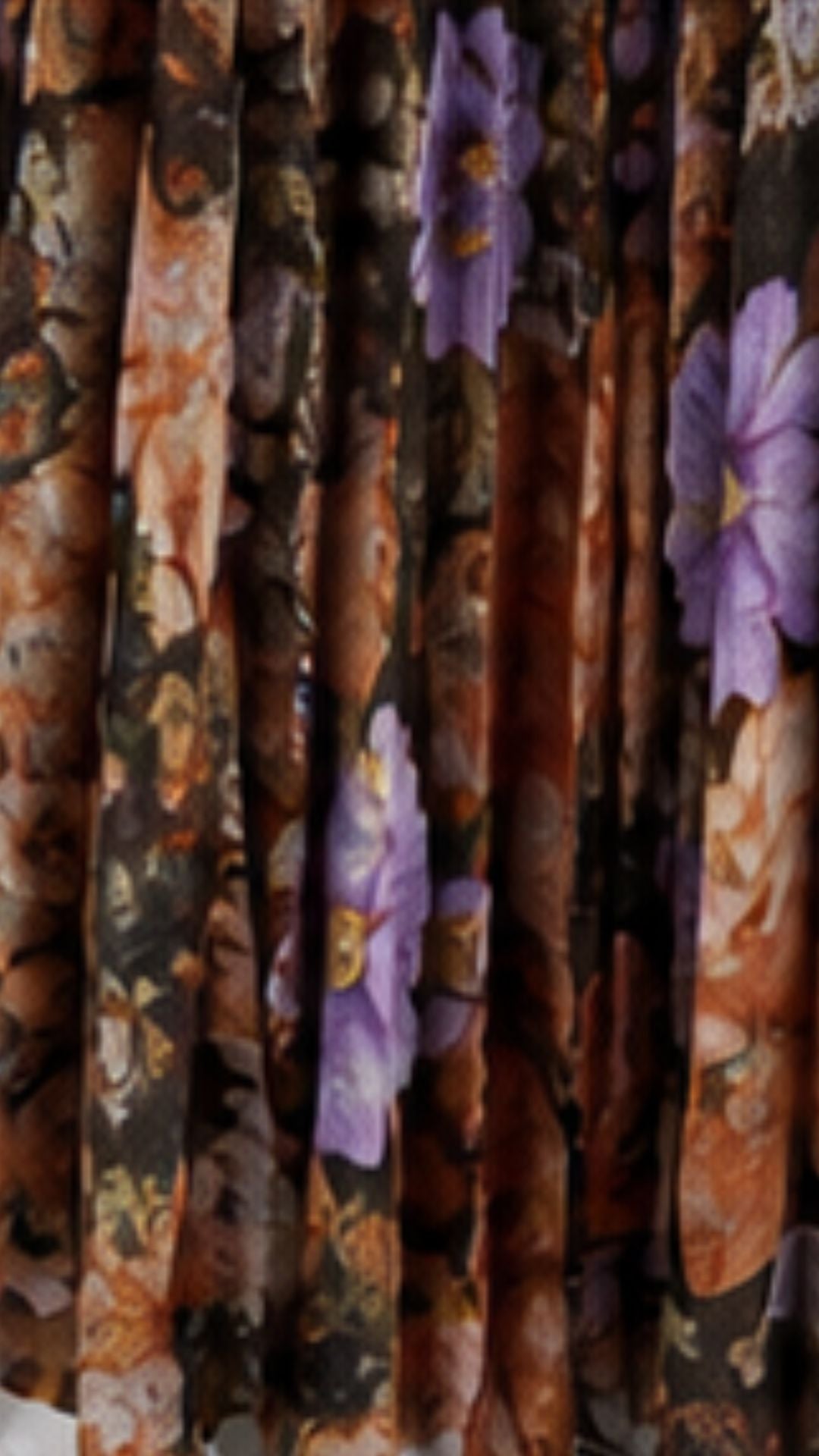 Autumn Bloom Pleated Maxi Dress