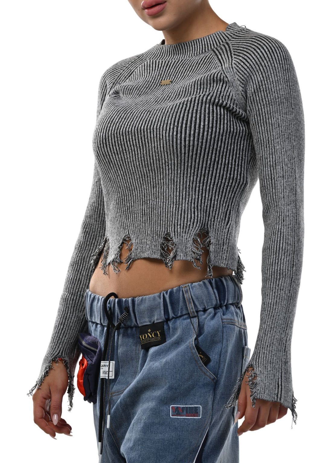 The Grey Distressed Sweater
