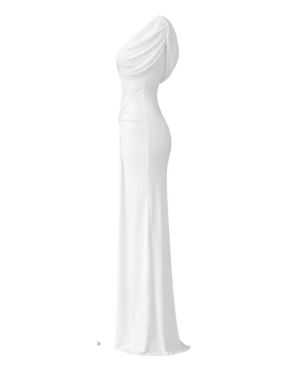 Sculpted Grace Gown in WHITE