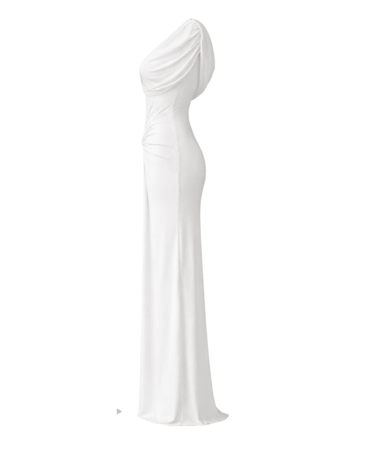Sculpted Grace Gown in WHITE