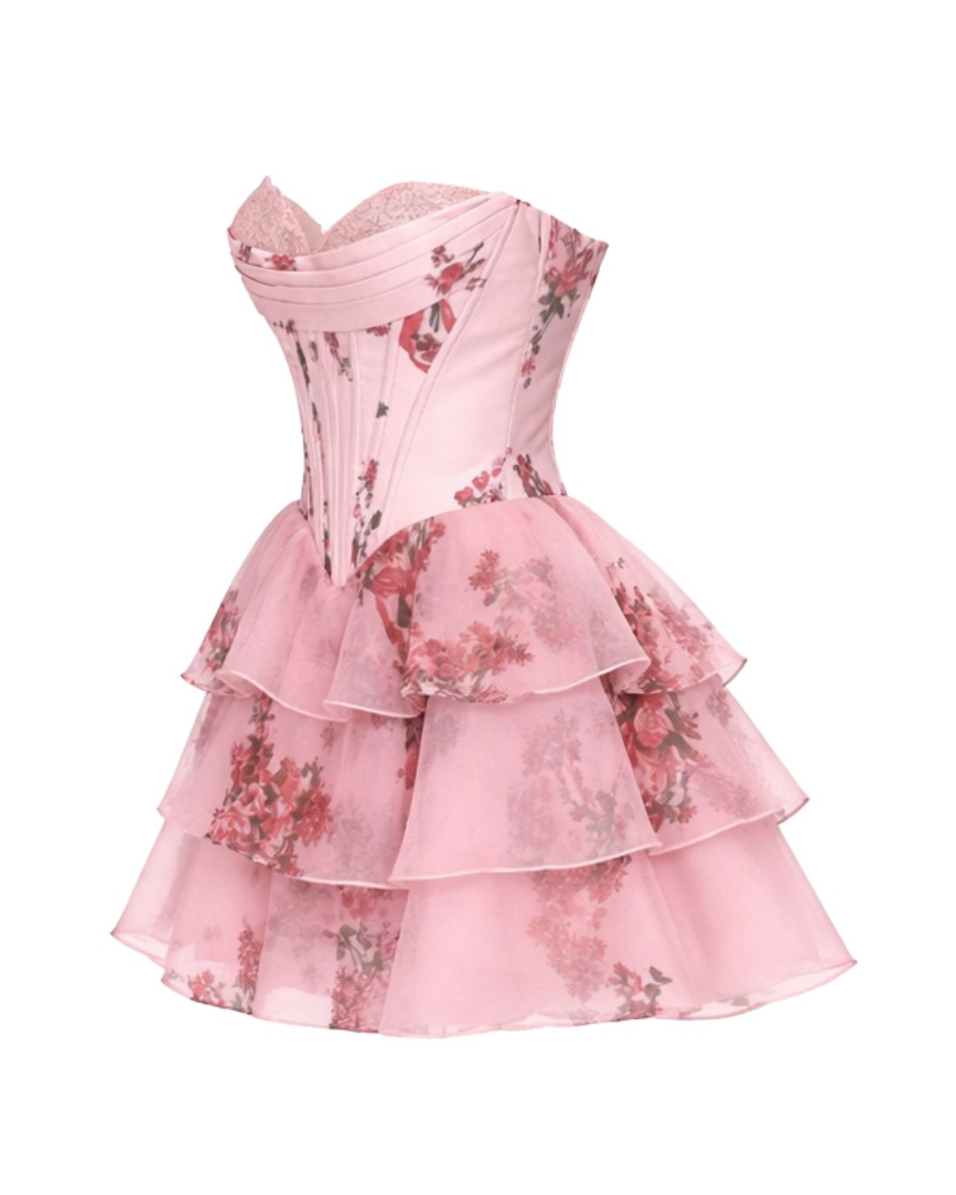 Blush Blossom Corset Mini Dress