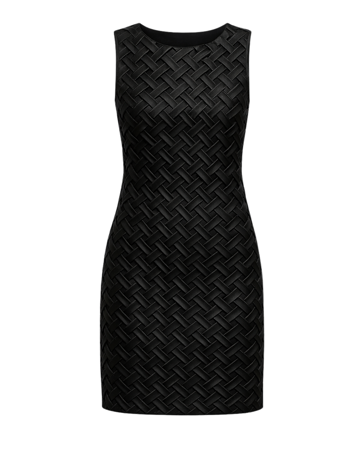 Luxe Basketweave Mini Dress