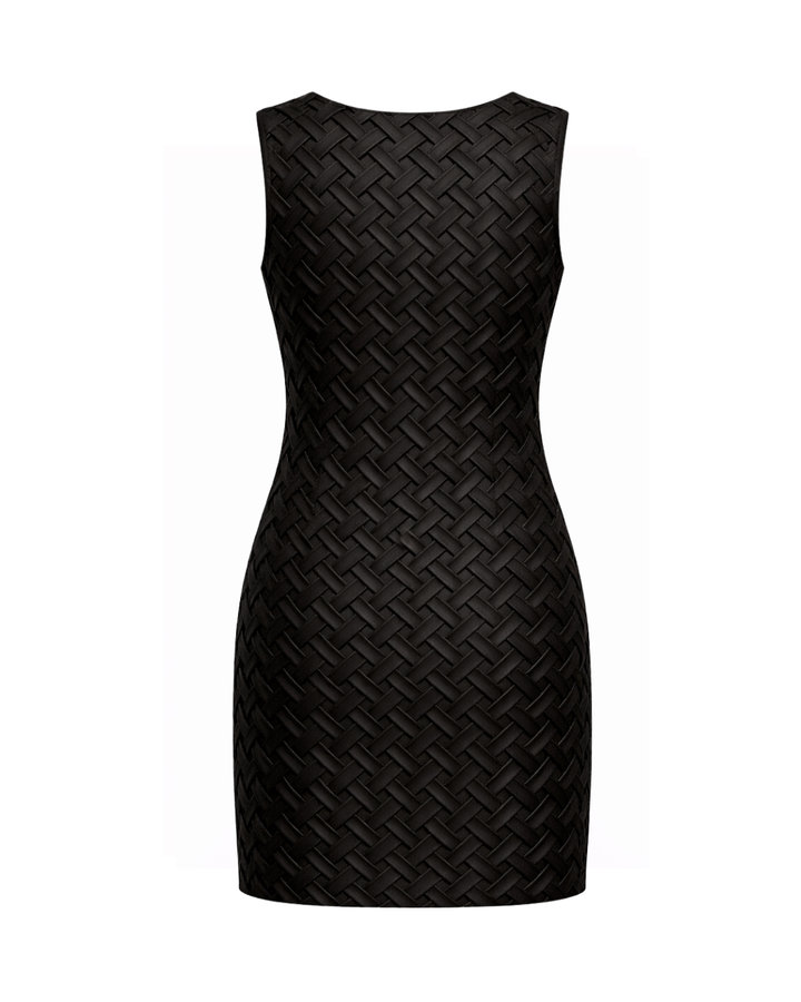Luxe Basketweave Mini Dress
