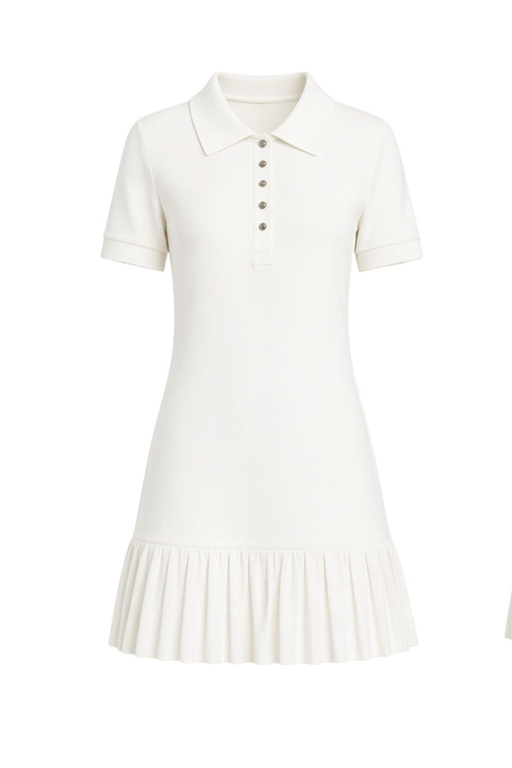 Soft Touch Polo Mini Dress IN WHITE