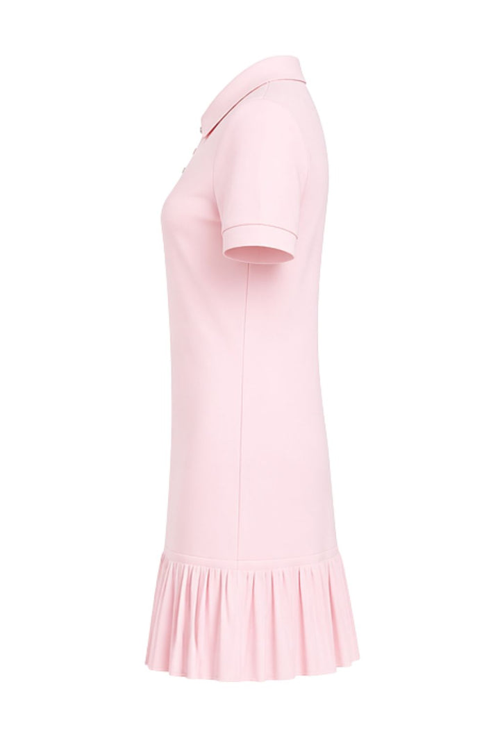 Soft Touch Polo Mini Dress IN BABY PINK