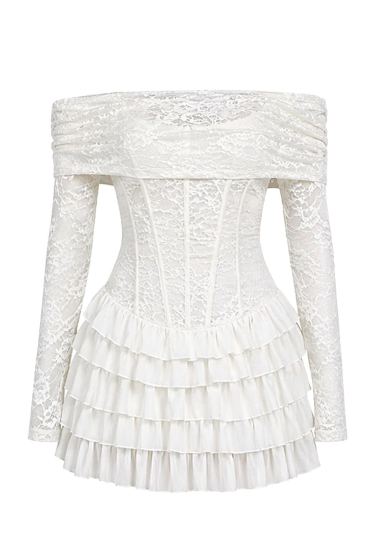 Ivory Lace Corset Mini Dress