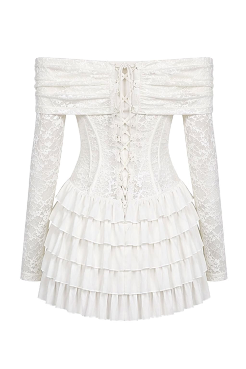 Ivory Lace Corset Mini Dress