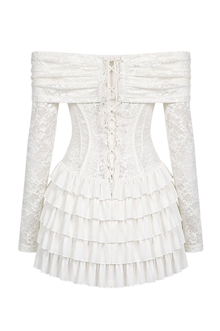 Ivory Lace Corset Mini Dress