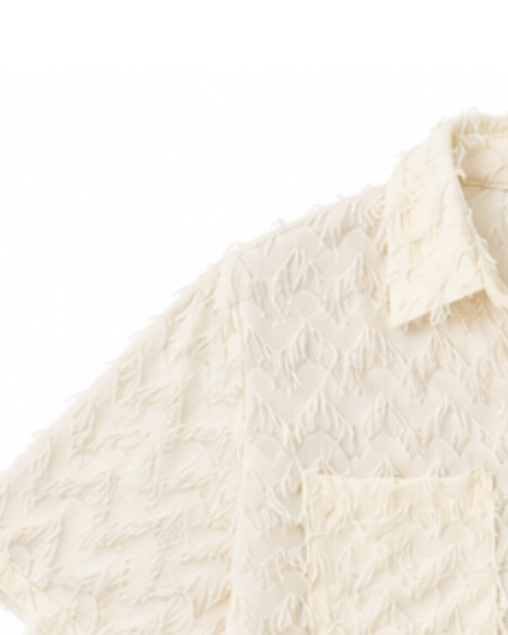 Ibiza Textured Co-Ord Set – Cream