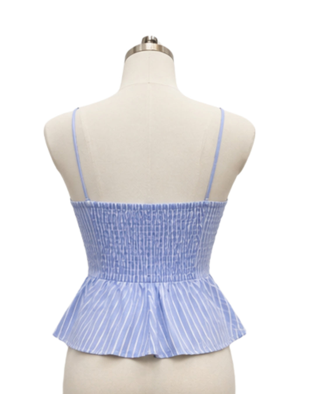 Santorini Striped Co-Ord Set – Sky Blue