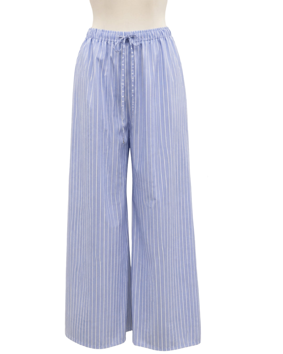 Santorini Striped Co-Ord Set – Sky Blue