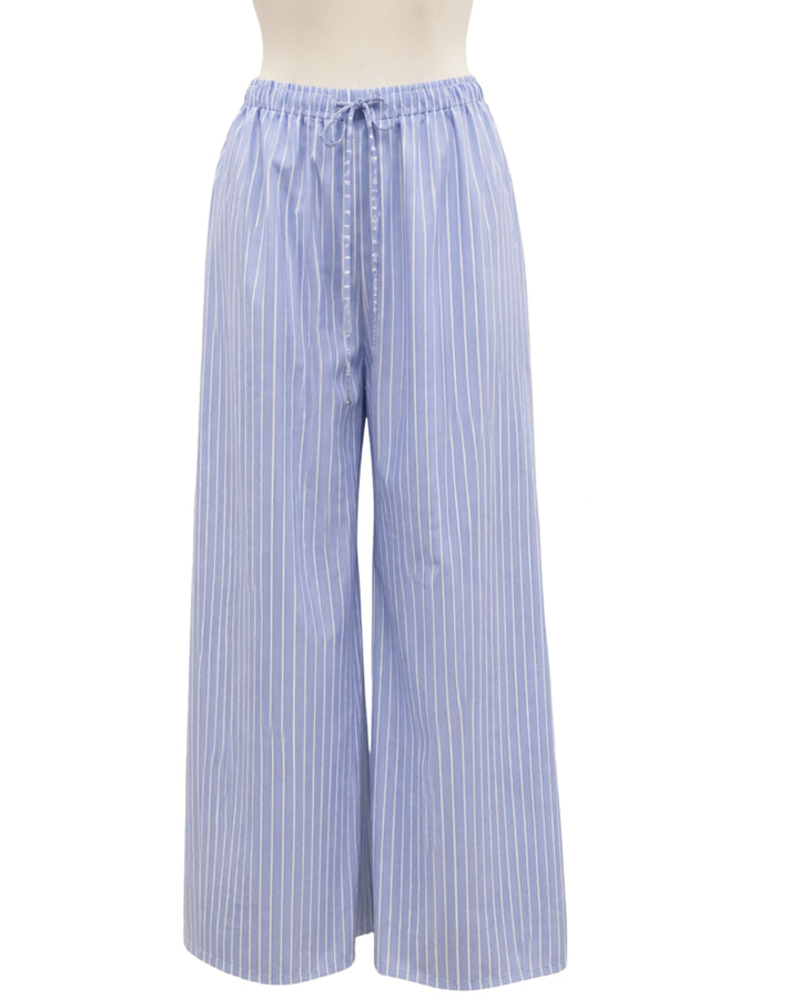 Santorini Striped Co-Ord Set – Sky Blue