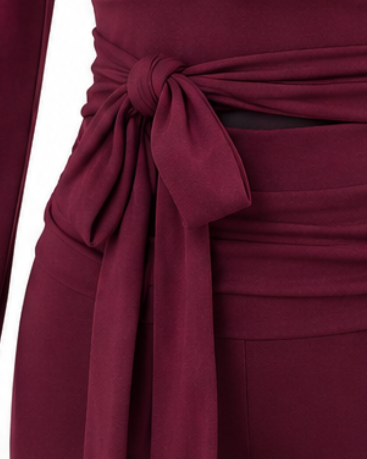 Burgundy Wrap Lounge Set