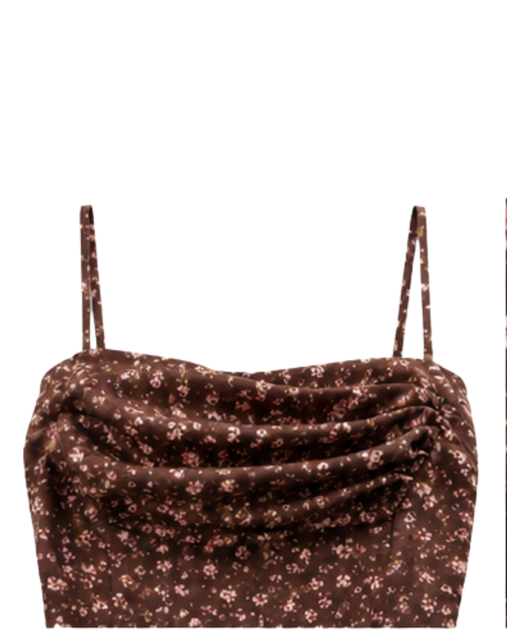 Muse Floral Maxi Dress – Brown