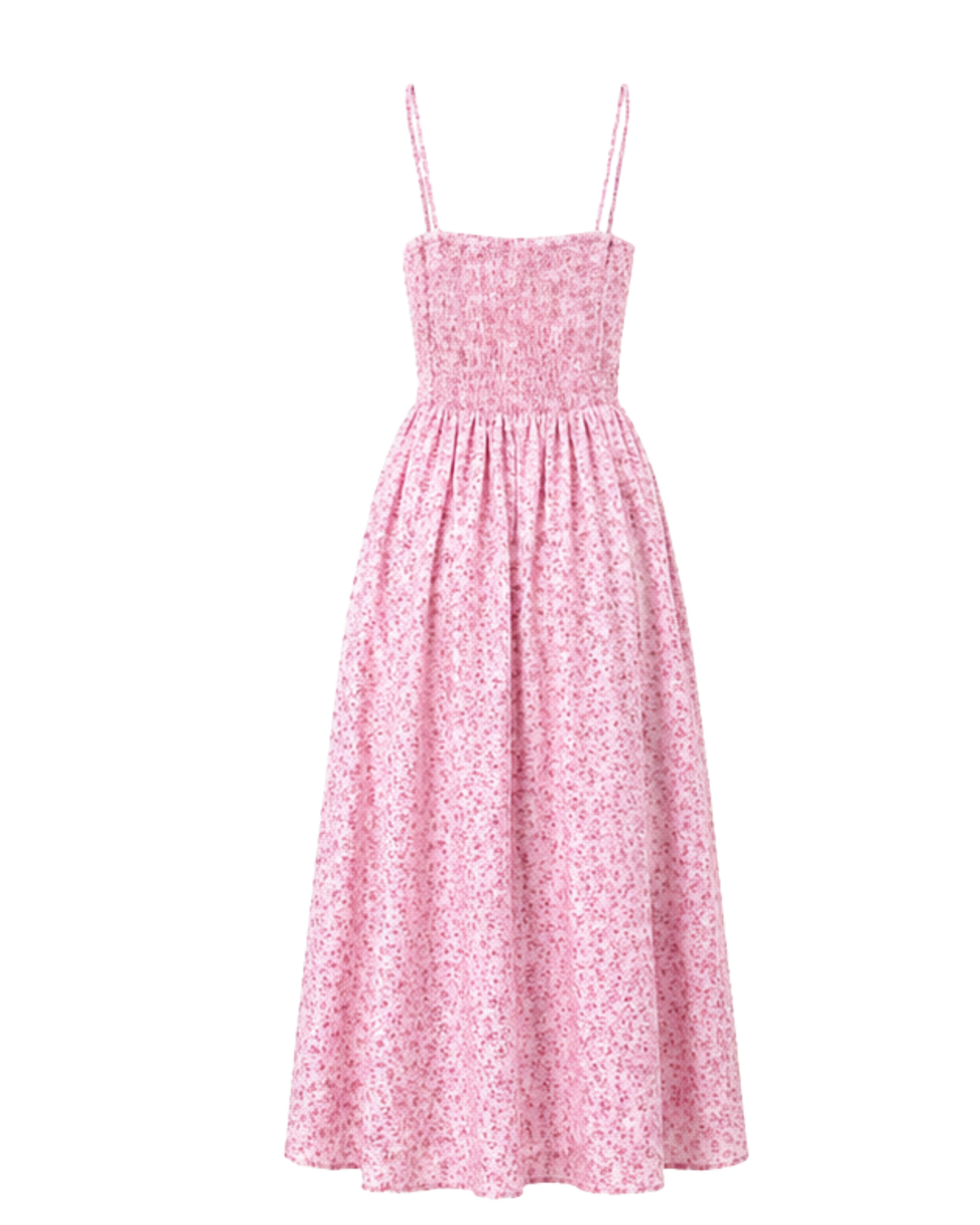 Rosé Muse Floral Maxi Dress – Pink