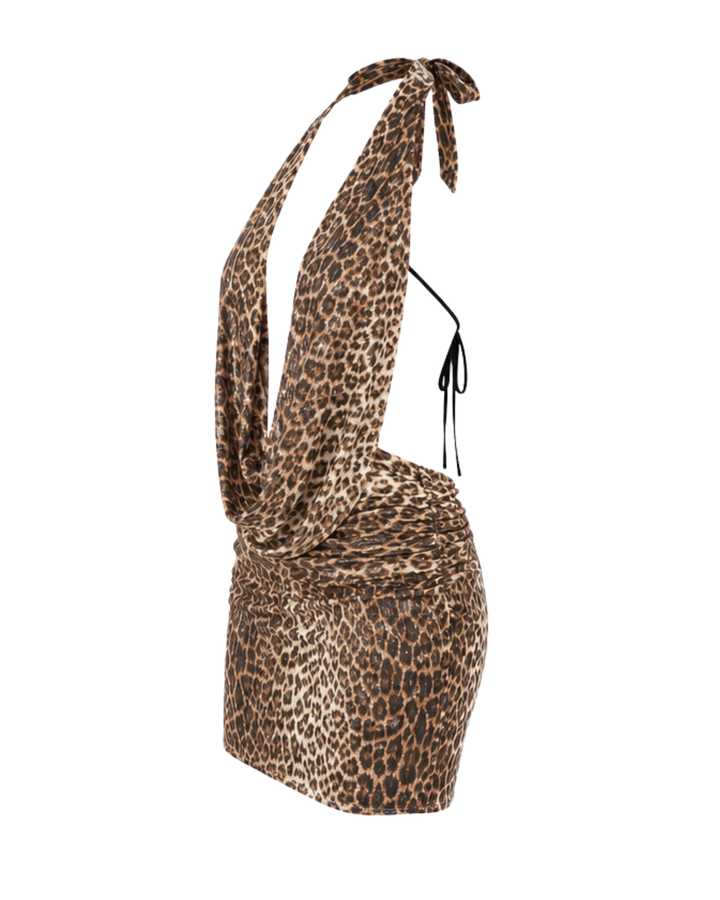 Elysia Leopard Sequin Mini Dress