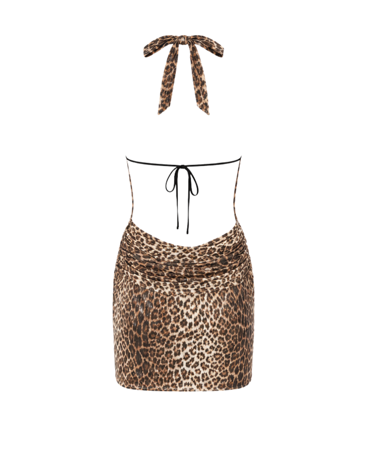 Elysia Leopard Sequin Mini Dress
