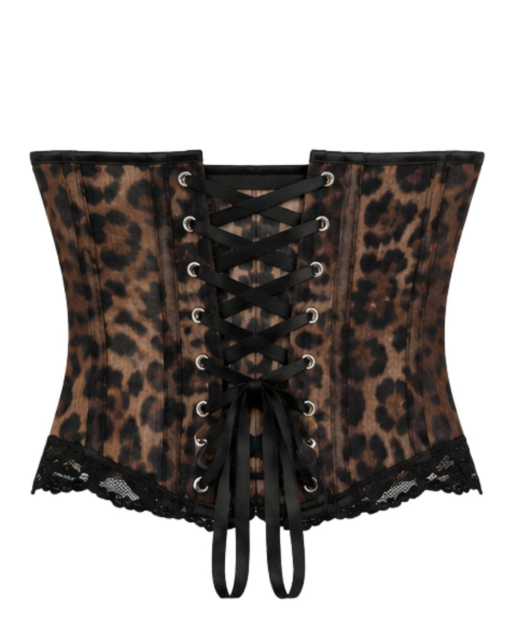 Leopard Lace Corset Top