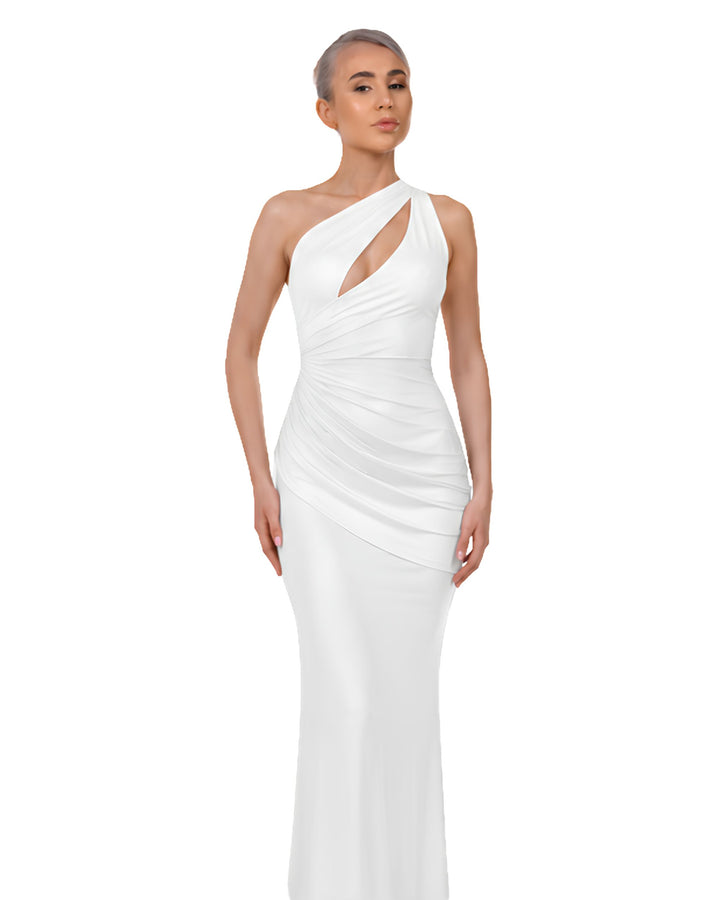 Isabella One-Shoulder in White