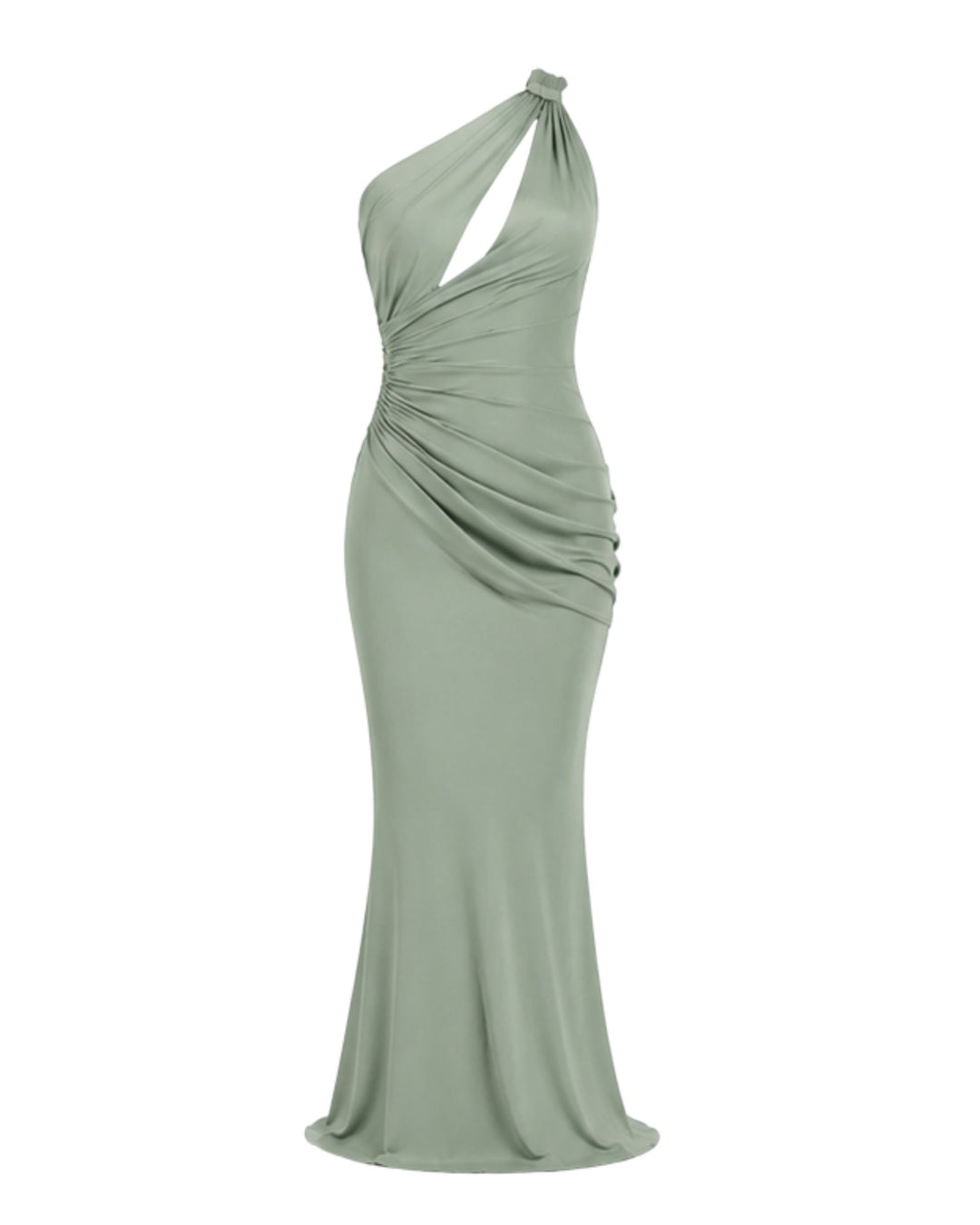 Isabella One-Shoulder in Sage GREEN
