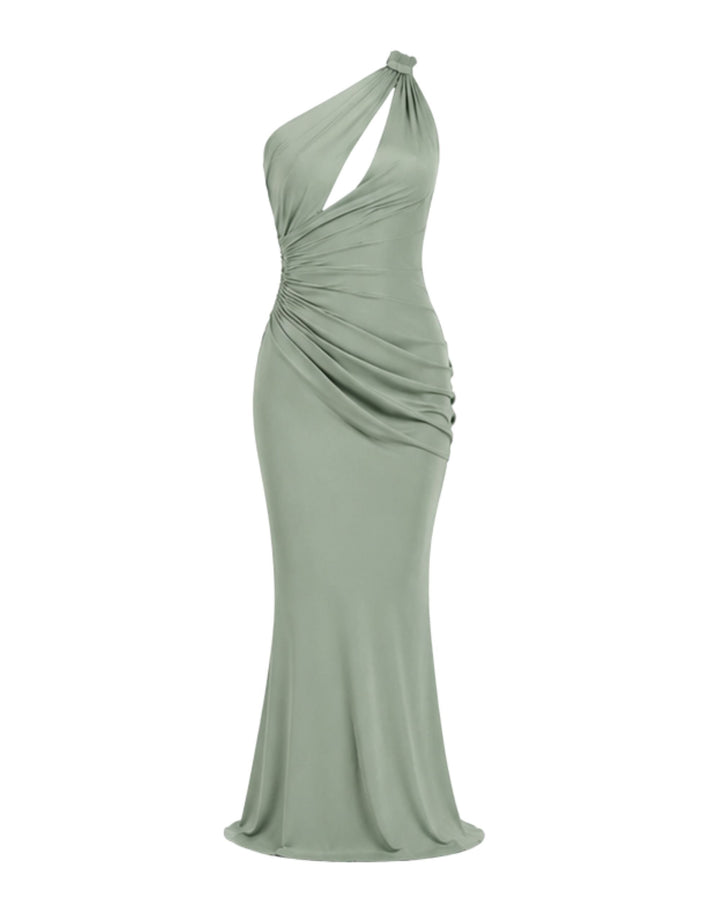 Isabella One-Shoulder in Sage GREEN
