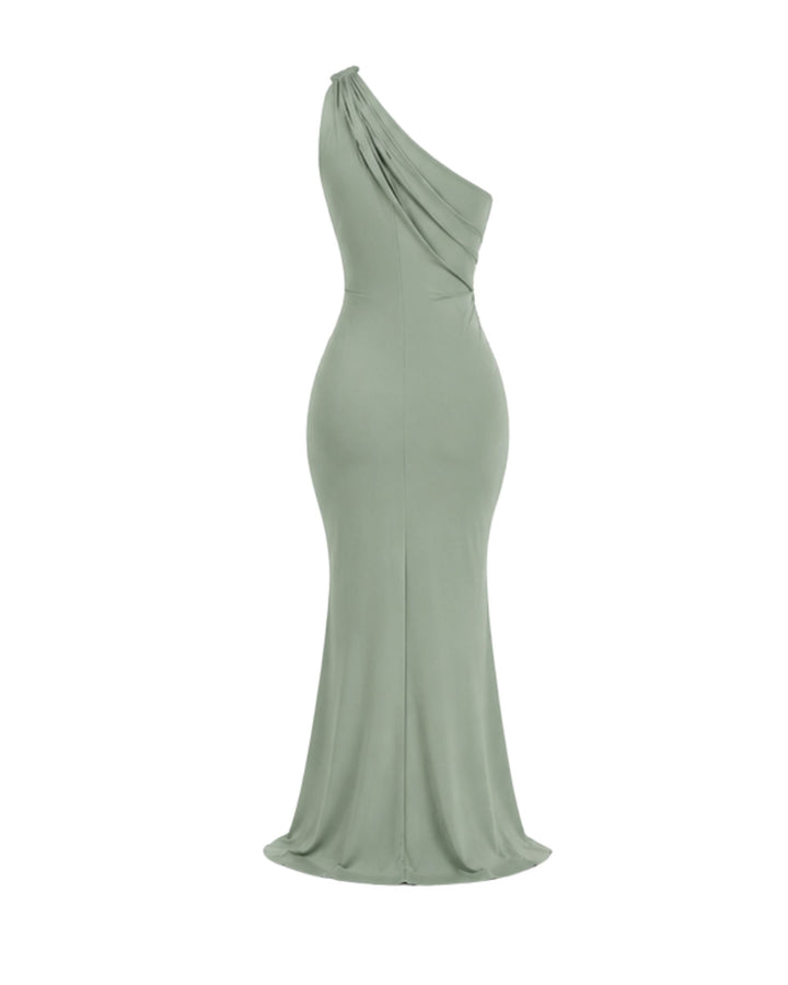 Isabella One-Shoulder in Sage GREEN
