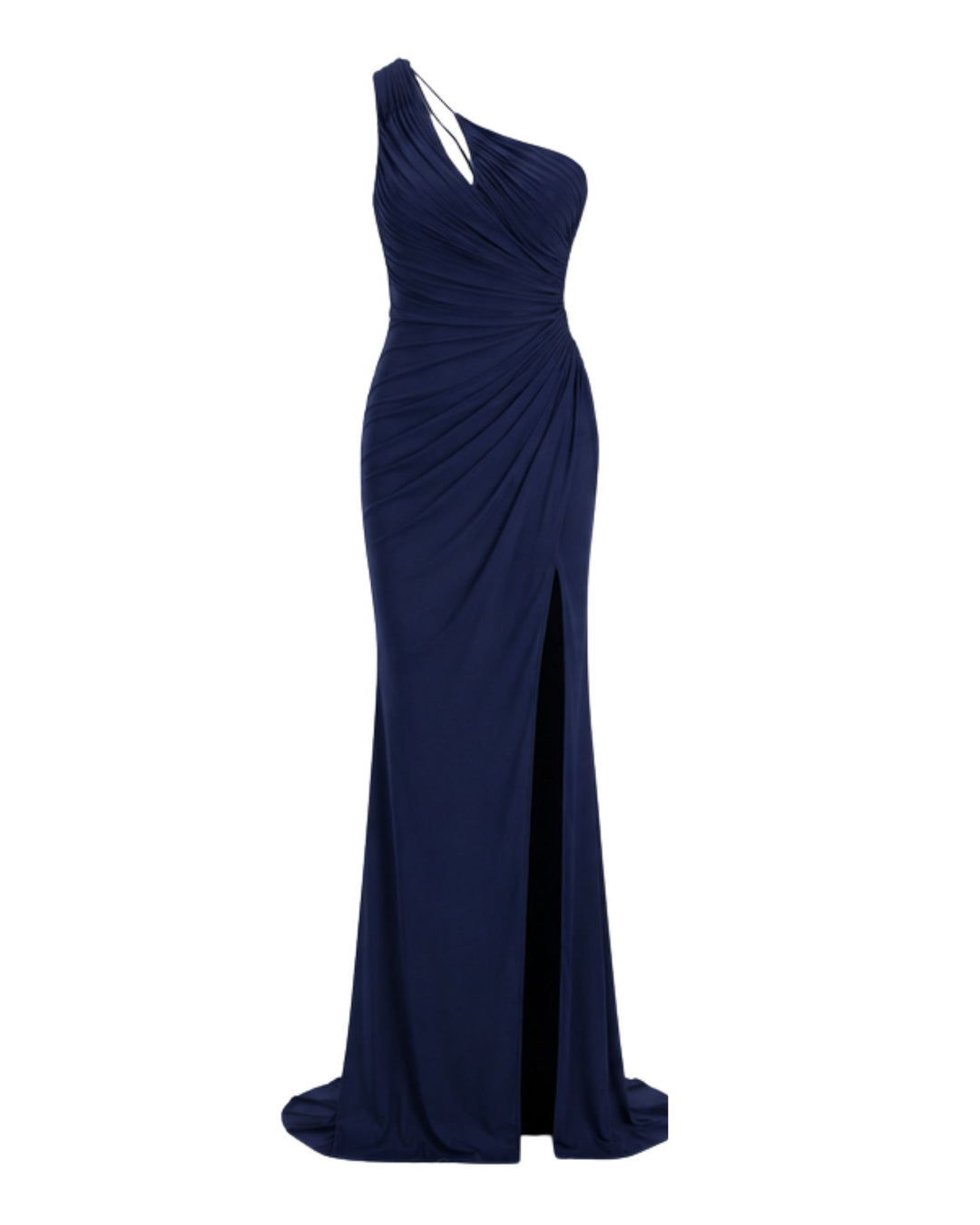 Celeste One-Shoulder Evening Gown – Navy Blue