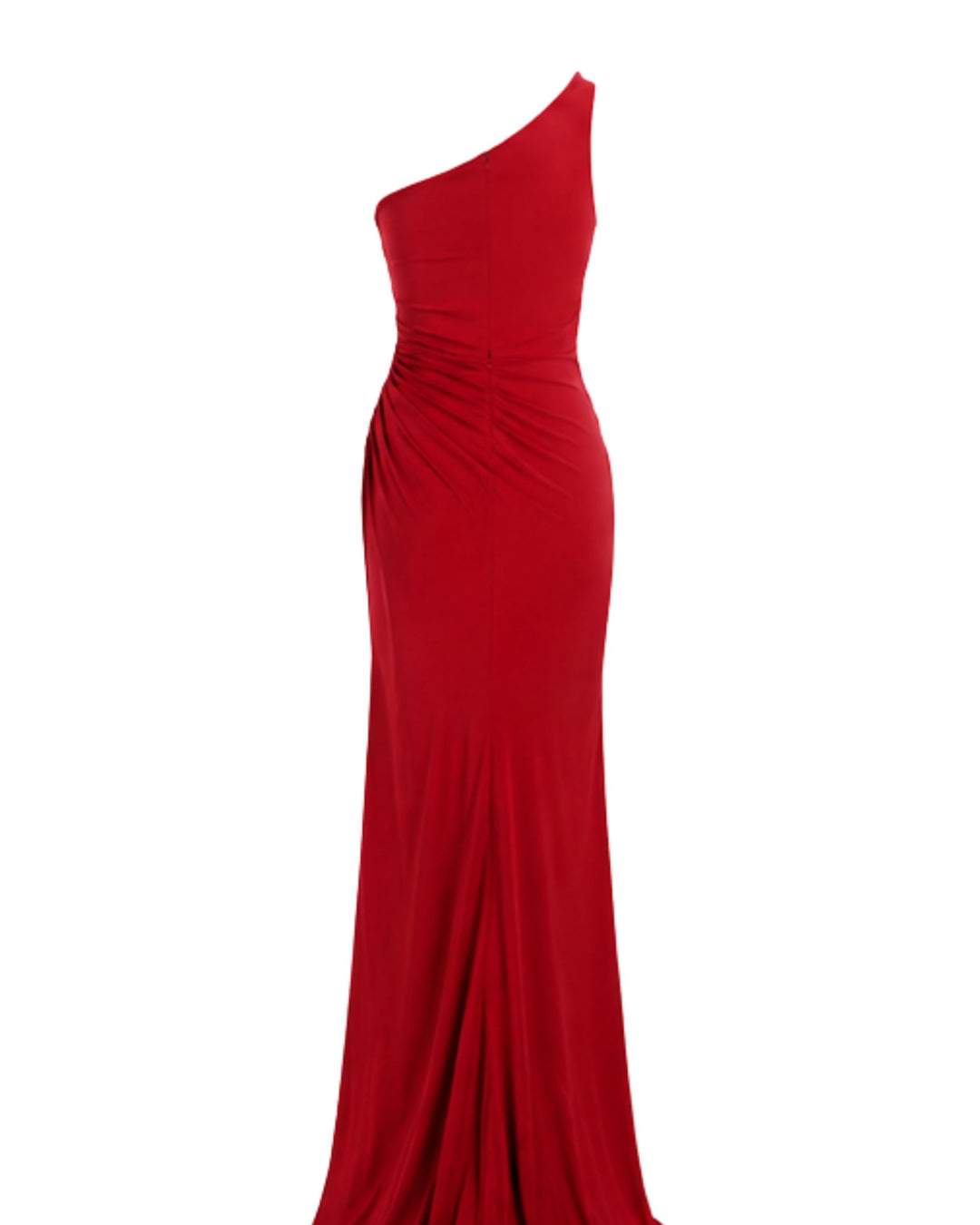 Celeste One-Shoulder Evening Gown – RED