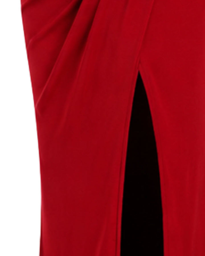 Celeste One-Shoulder Evening Gown – RED