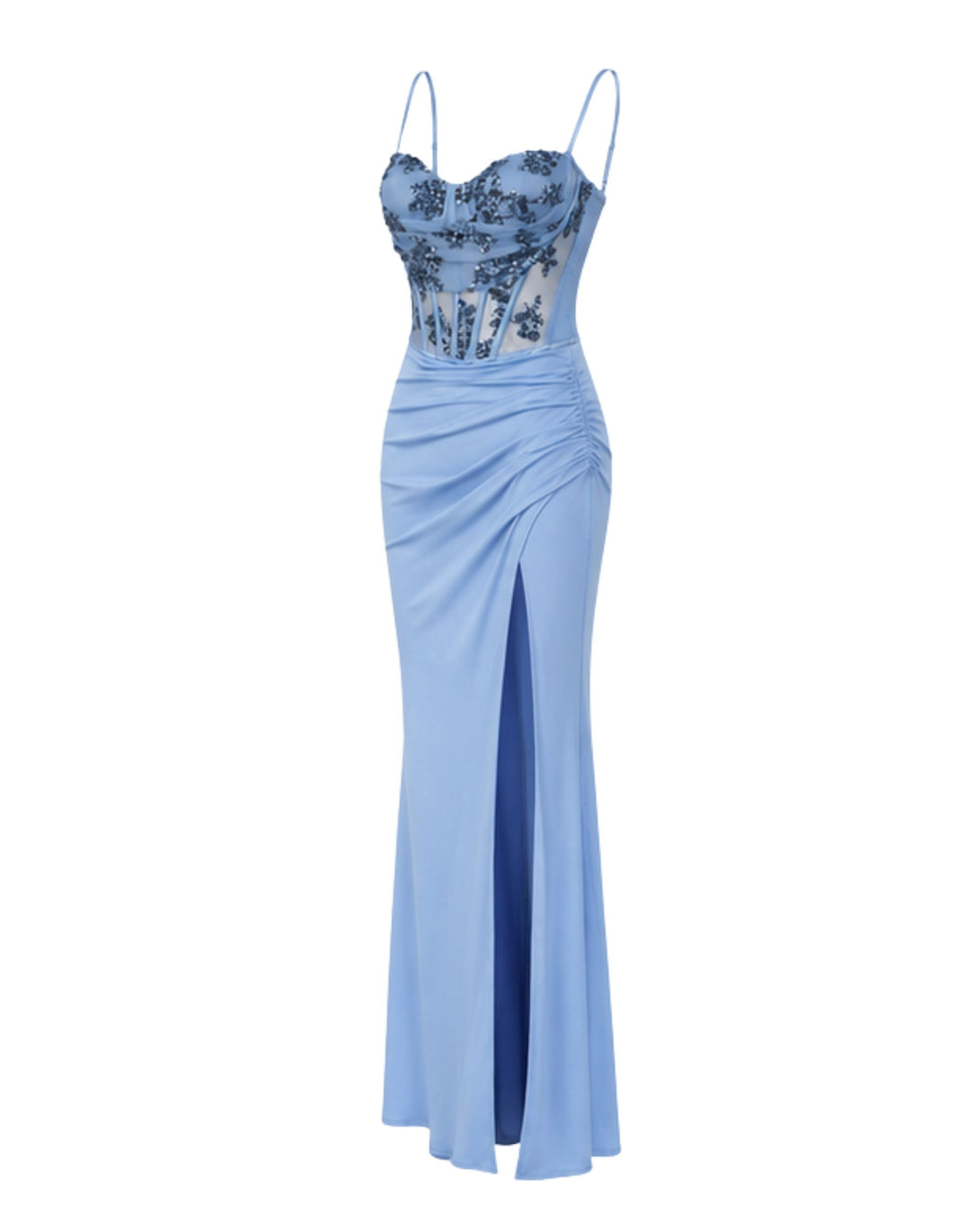Celestia Embellished Corset Maxi Dress –