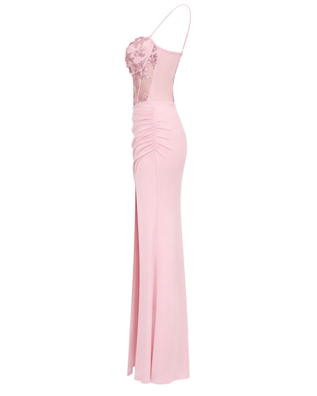 Celestia Embellished Corset Maxi Dress IN PINK