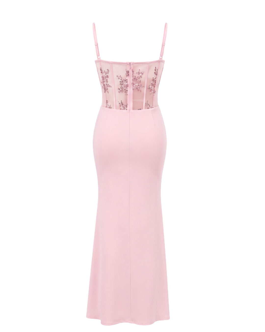 Celestia Embellished Corset Maxi Dress IN PINK