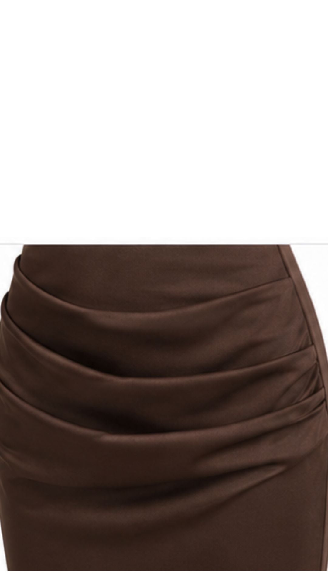 Draped Halter Mini Dress  Chocolate Brown