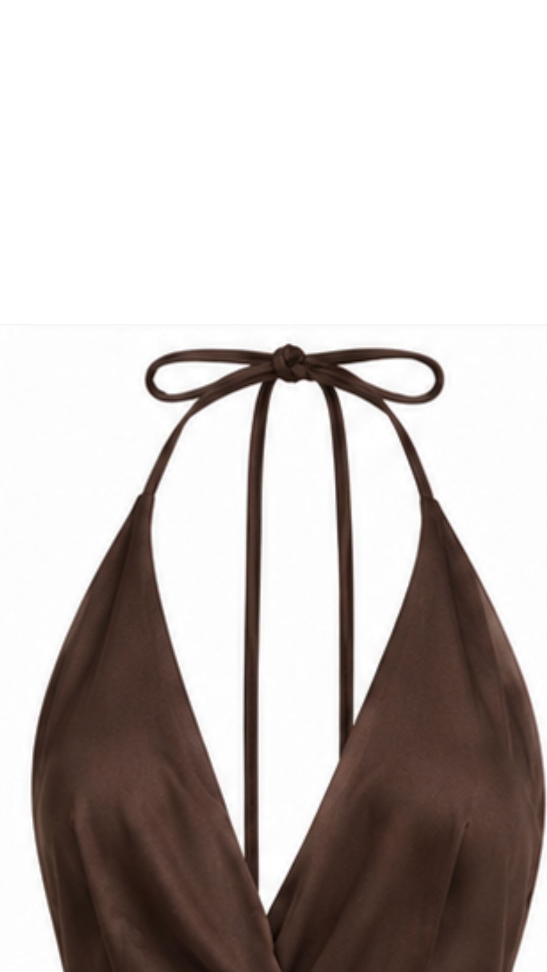 Draped Halter Mini Dress  Chocolate Brown