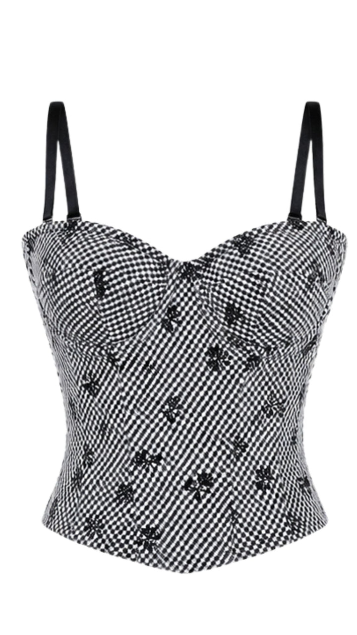 MONIQUE Gingham Corset Top