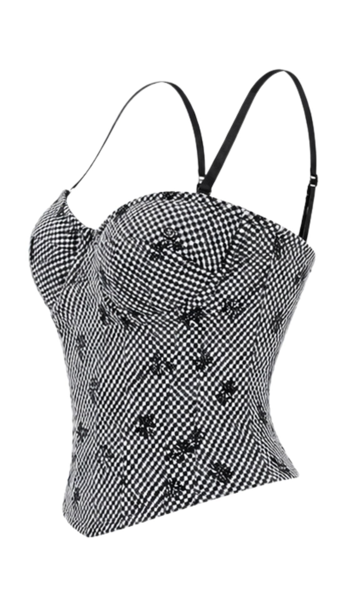 MONIQUE Gingham Corset Top