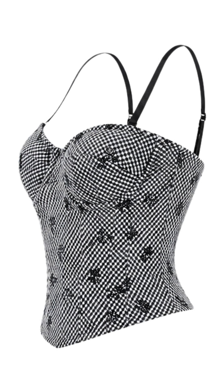 MONIQUE Gingham Corset Top