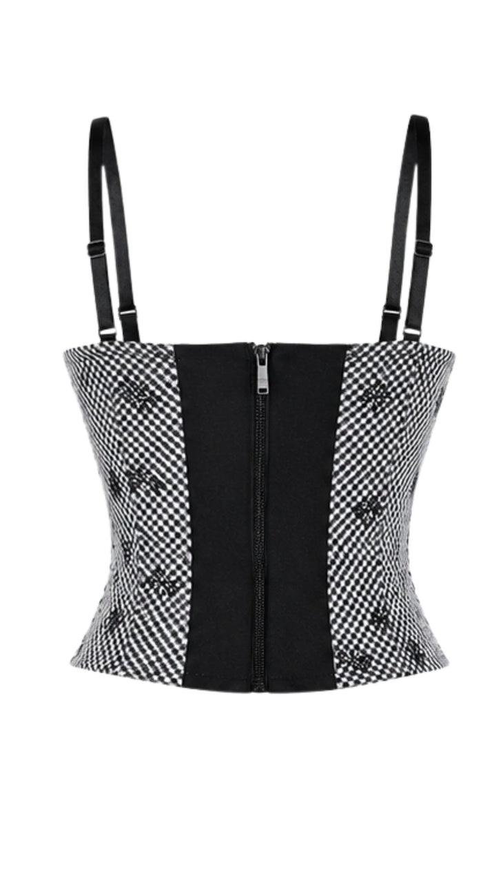 MONIQUE Gingham Corset Top