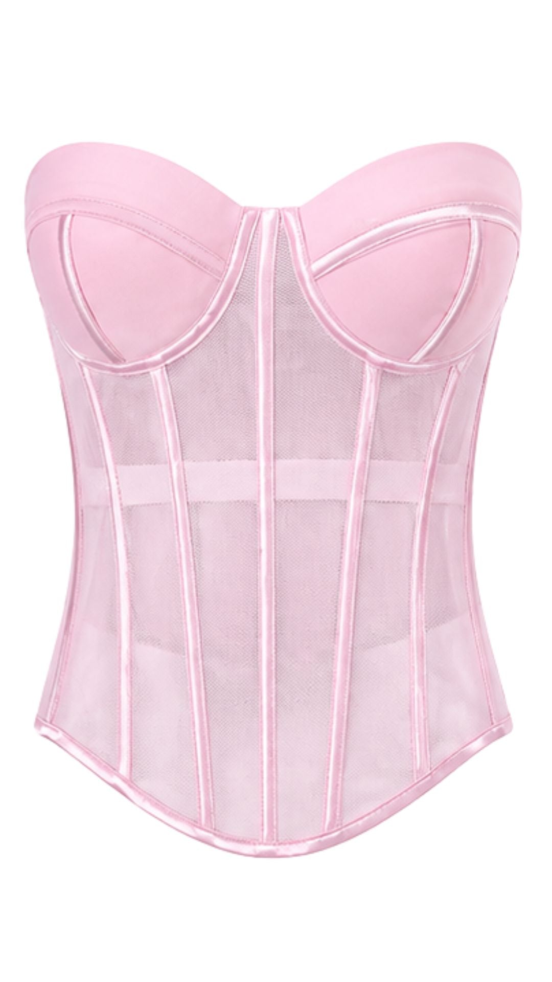 Rosé Mesh Corset