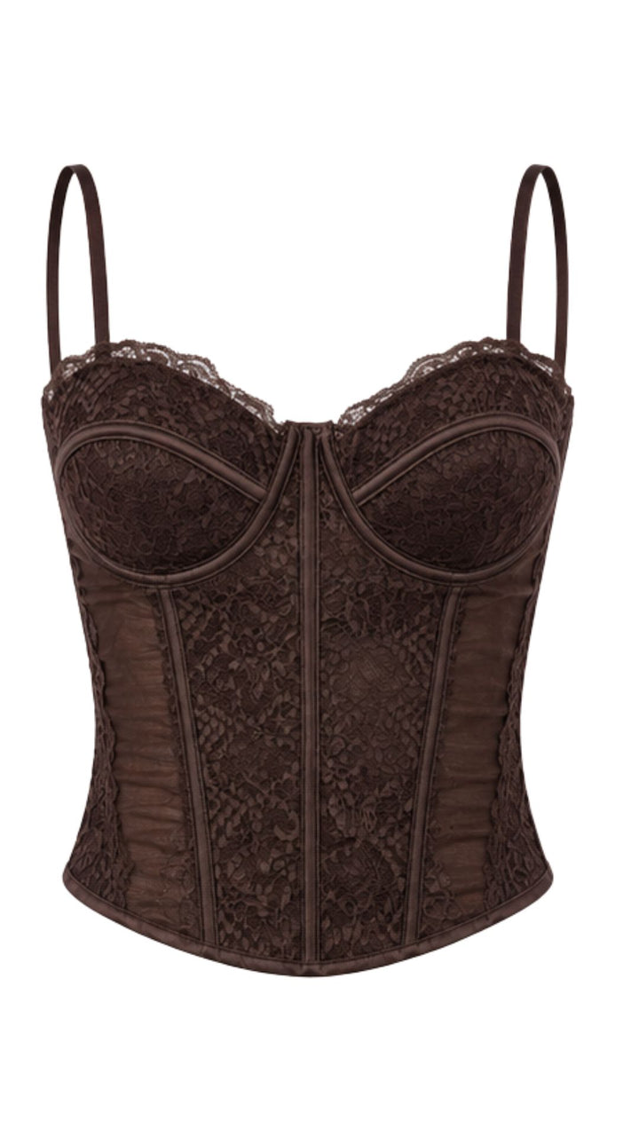 Chocolate Muse Lace Corset