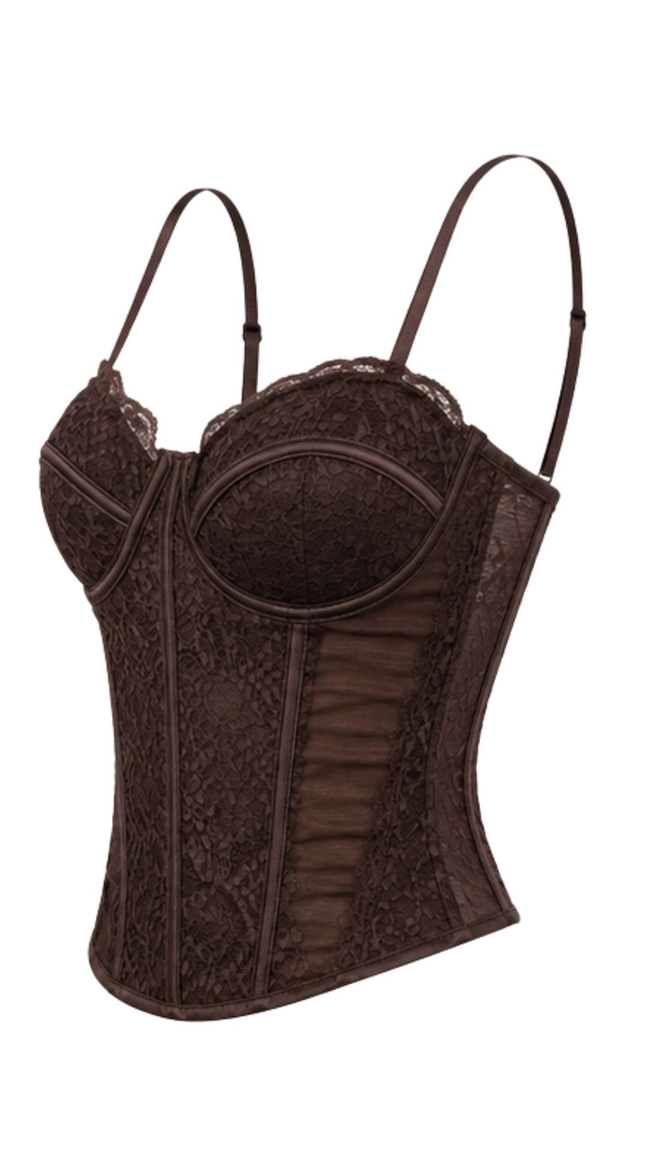 Chocolate Muse Lace Corset