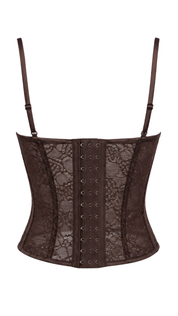 Chocolate Muse Lace Corset