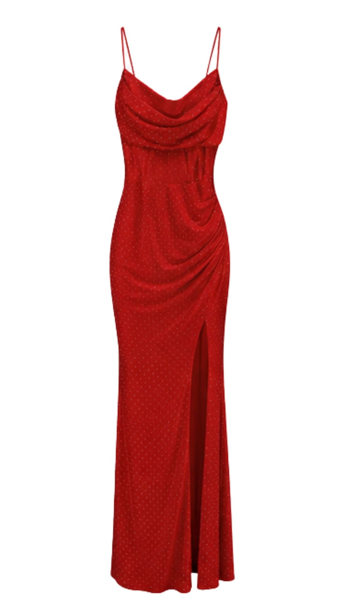 Scarlet Crystal Corset Maxi Dress