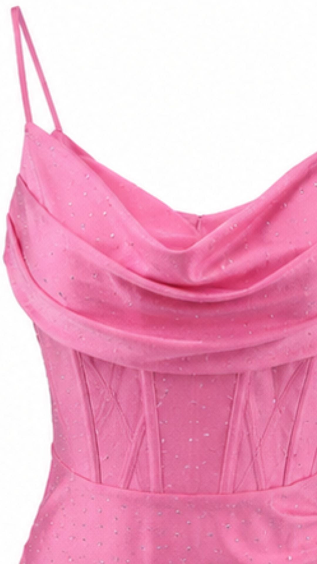 Crystal Corset Maxi Dress – Pink