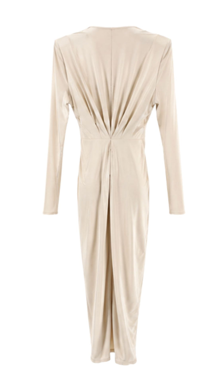 Ivory Élan Draped Maxi Dress
