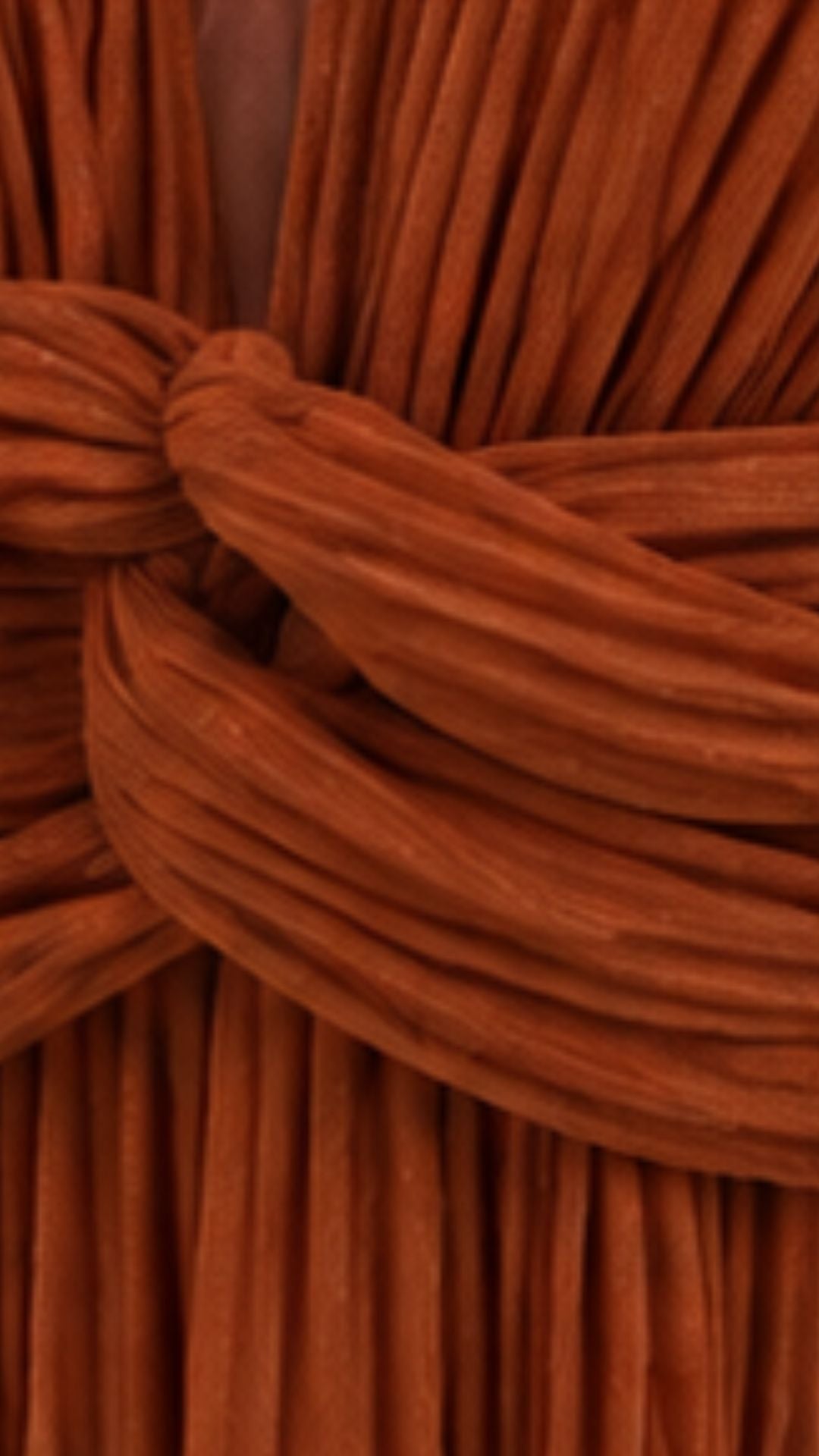Pleated Maxi Dress Terracotta Brown