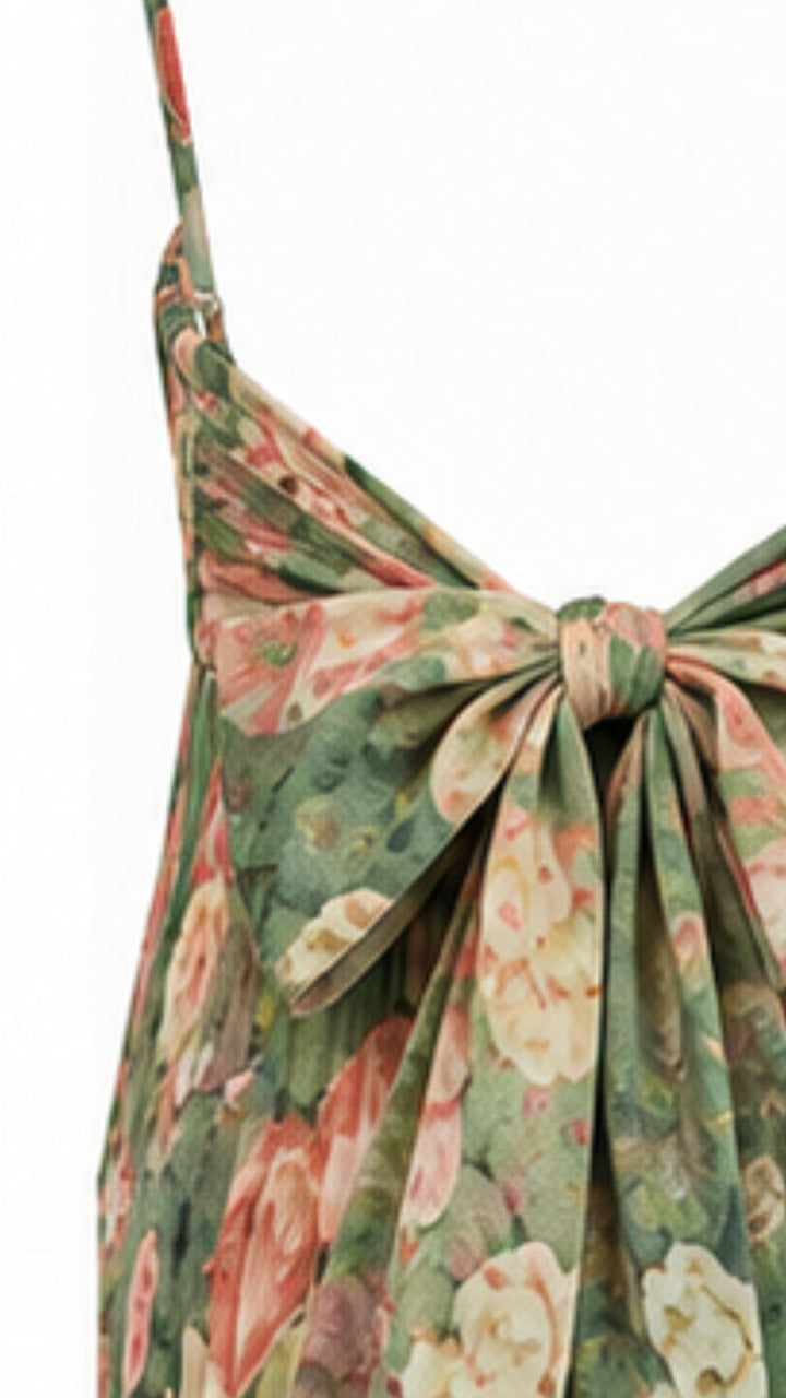 Flora Pleated Maxi Dress