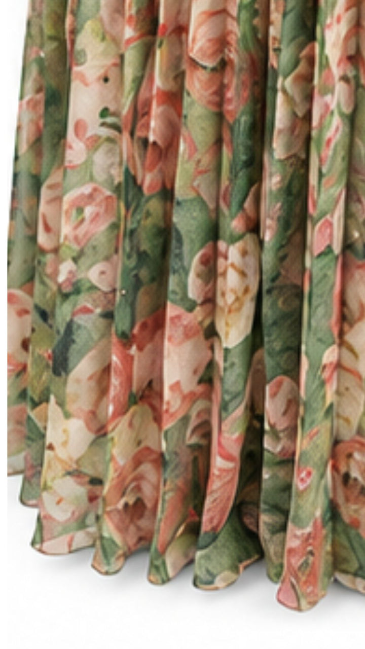 Flora Pleated Maxi Dress